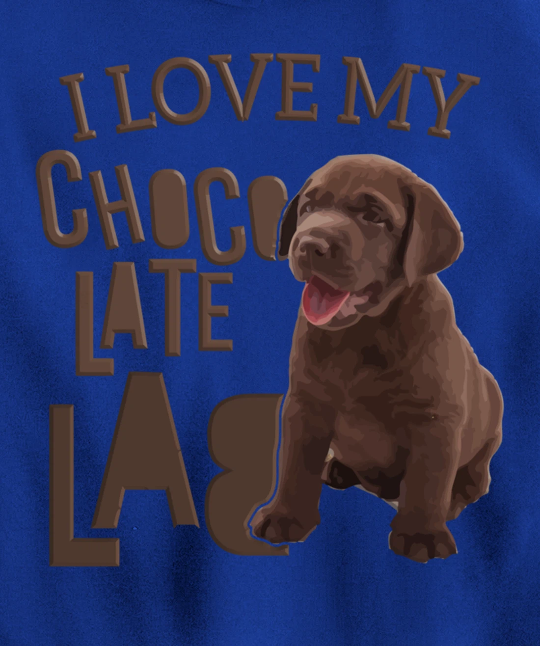 I Love My Chocolate Lab Pullover Hoodie