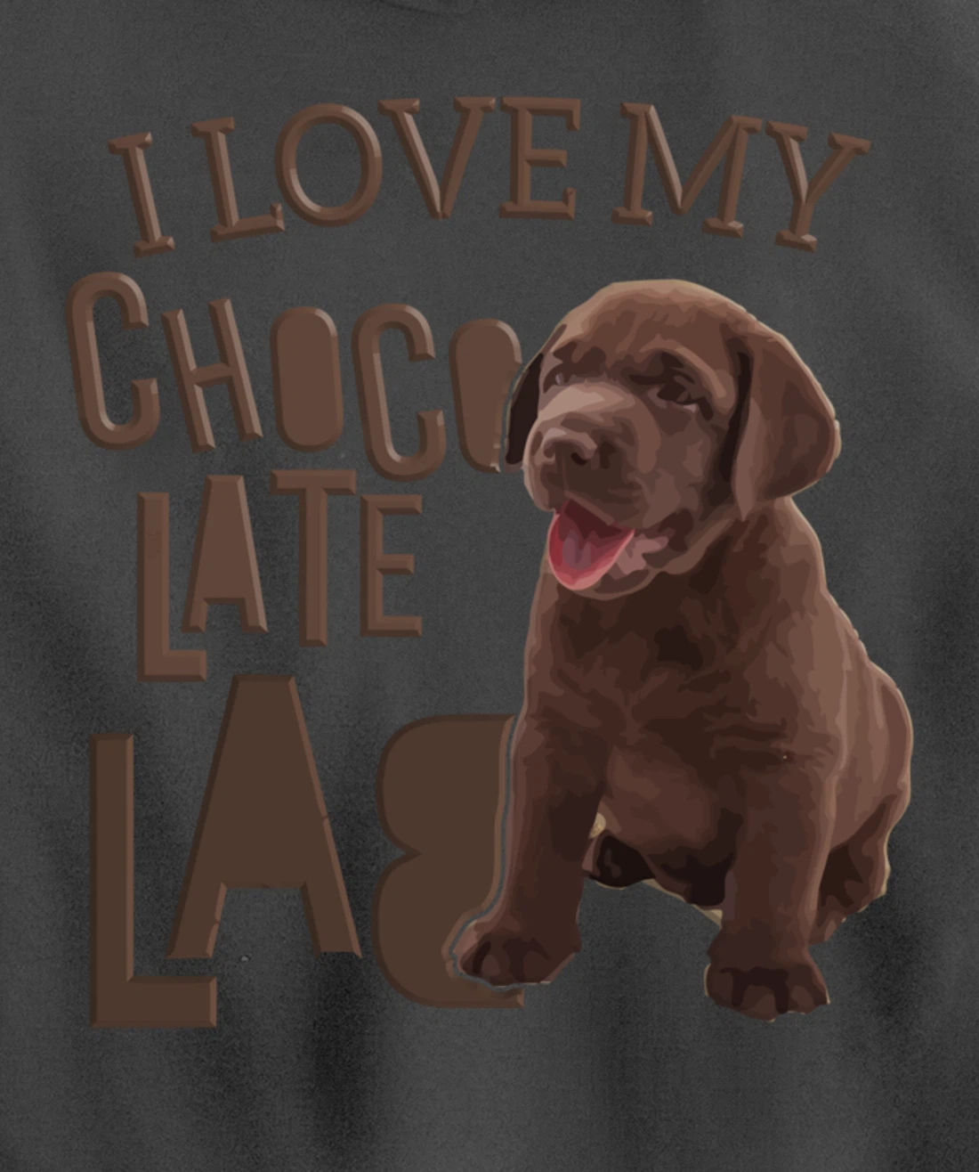I Love My Chocolate Lab Pullover Hoodie