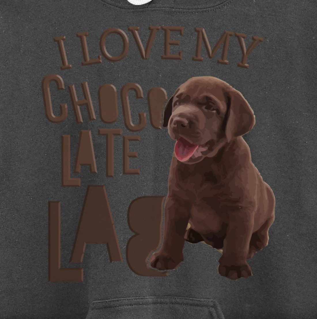 I Love My Chocolate Lab Pullover Hoodie