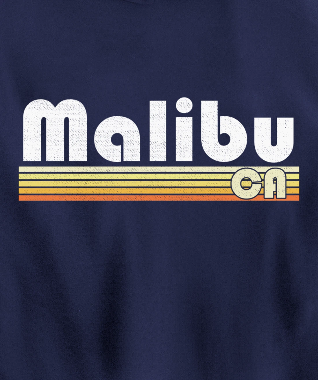 Malibu Beach California Retro Style Vintage Pride 70s 80s Pullover Hoodie