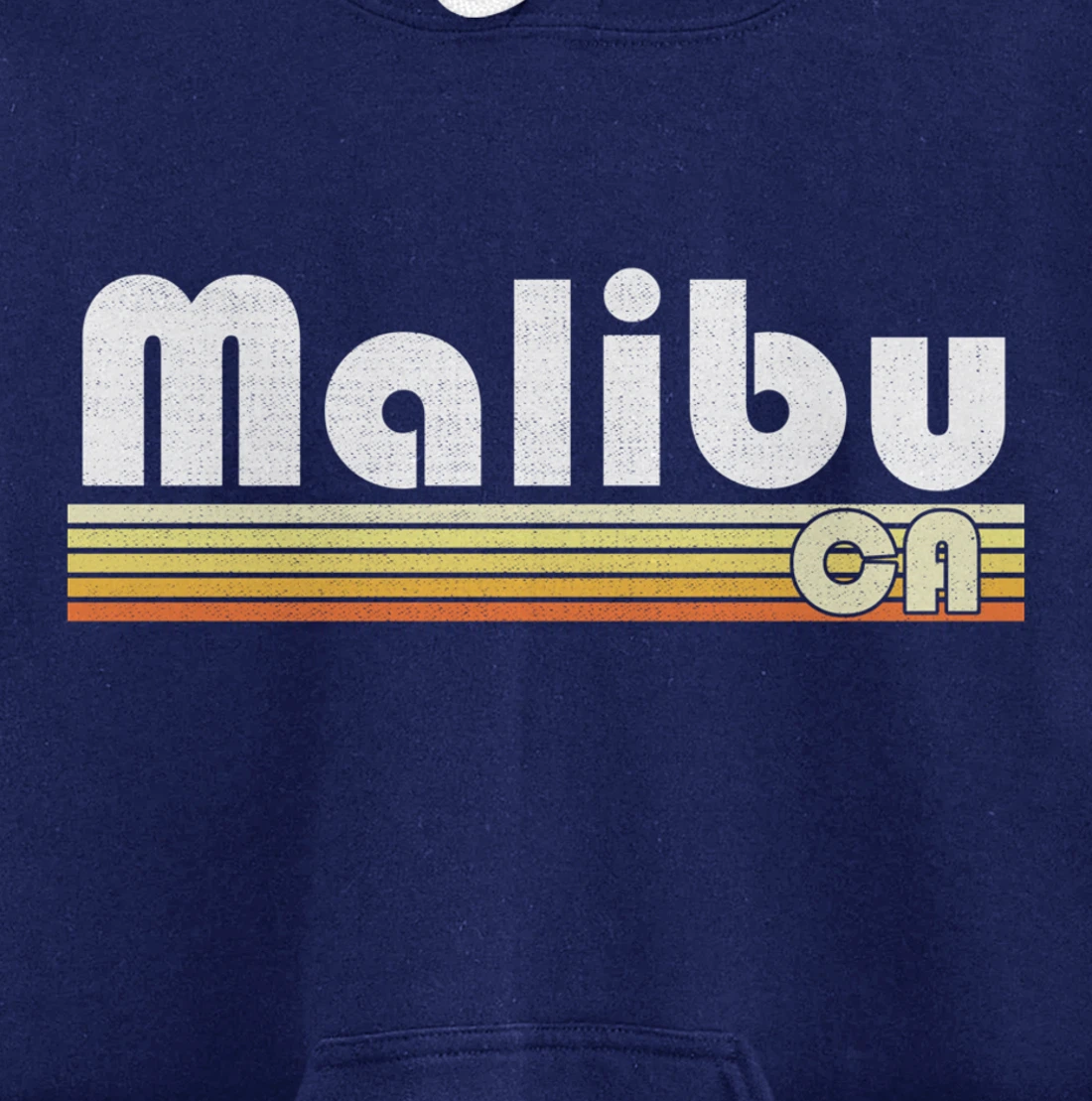 Malibu Beach California Retro Style Vintage Pride 70s 80s Pullover Hoodie