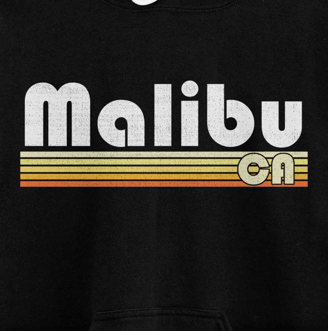 Malibu Beach California Retro Style Vintage Pride 70s 80s Pullover Hoodie