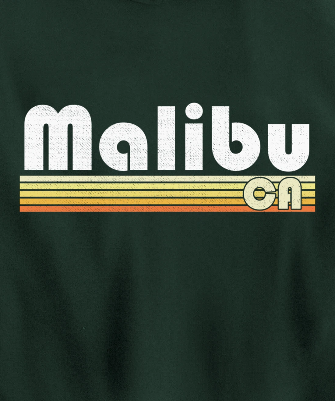 Malibu Beach California Retro Style Vintage Pride 70s 80s Pullover Hoodie
