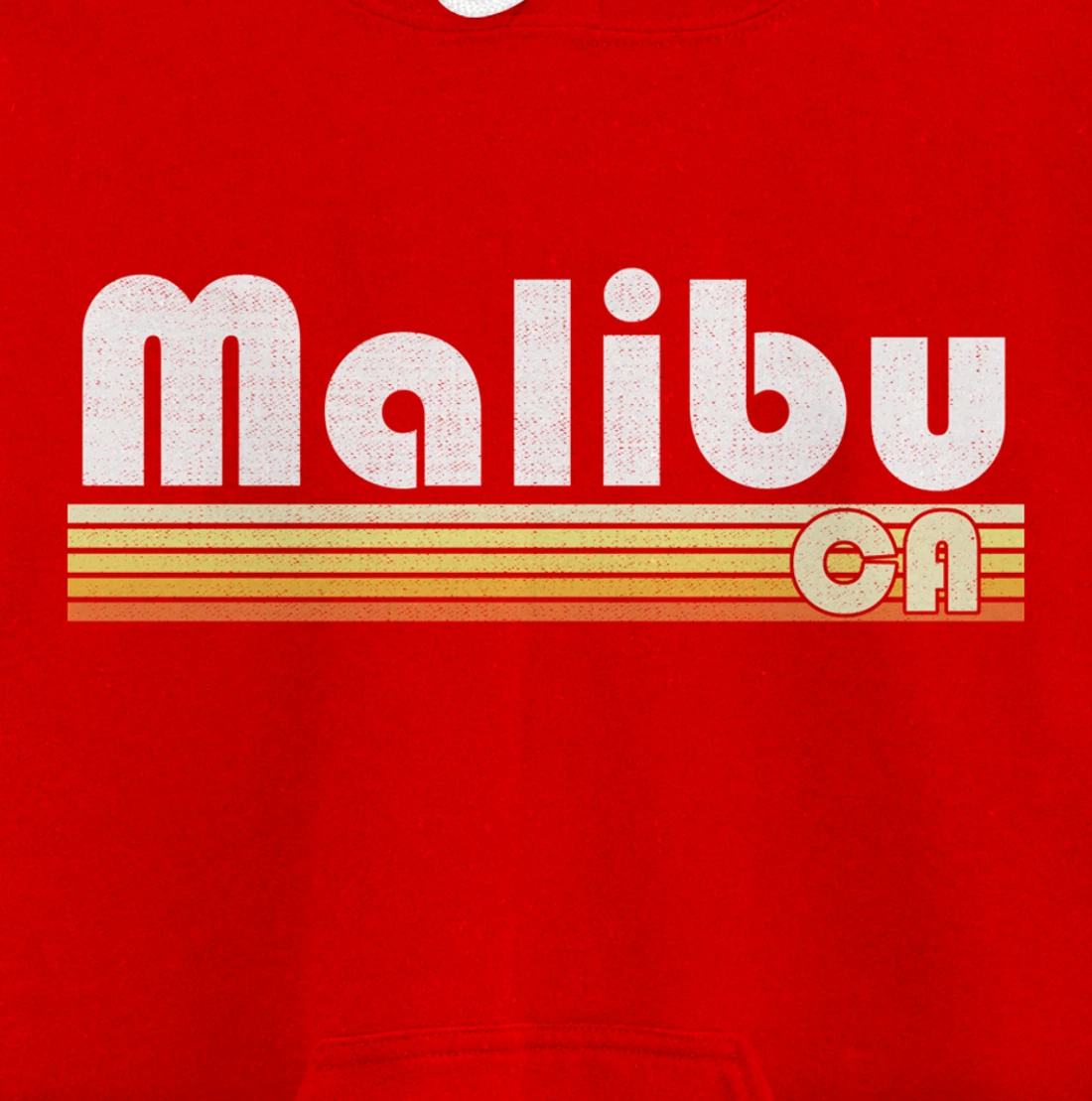 Malibu Beach California Retro Style Vintage Pride 70s 80s Pullover Hoodie
