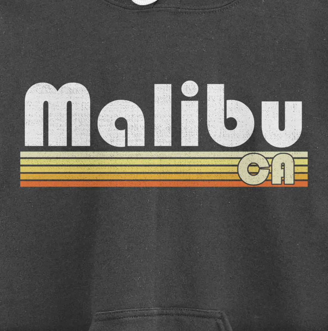 Malibu Beach California Retro Style Vintage Pride 70s 80s Pullover Hoodie