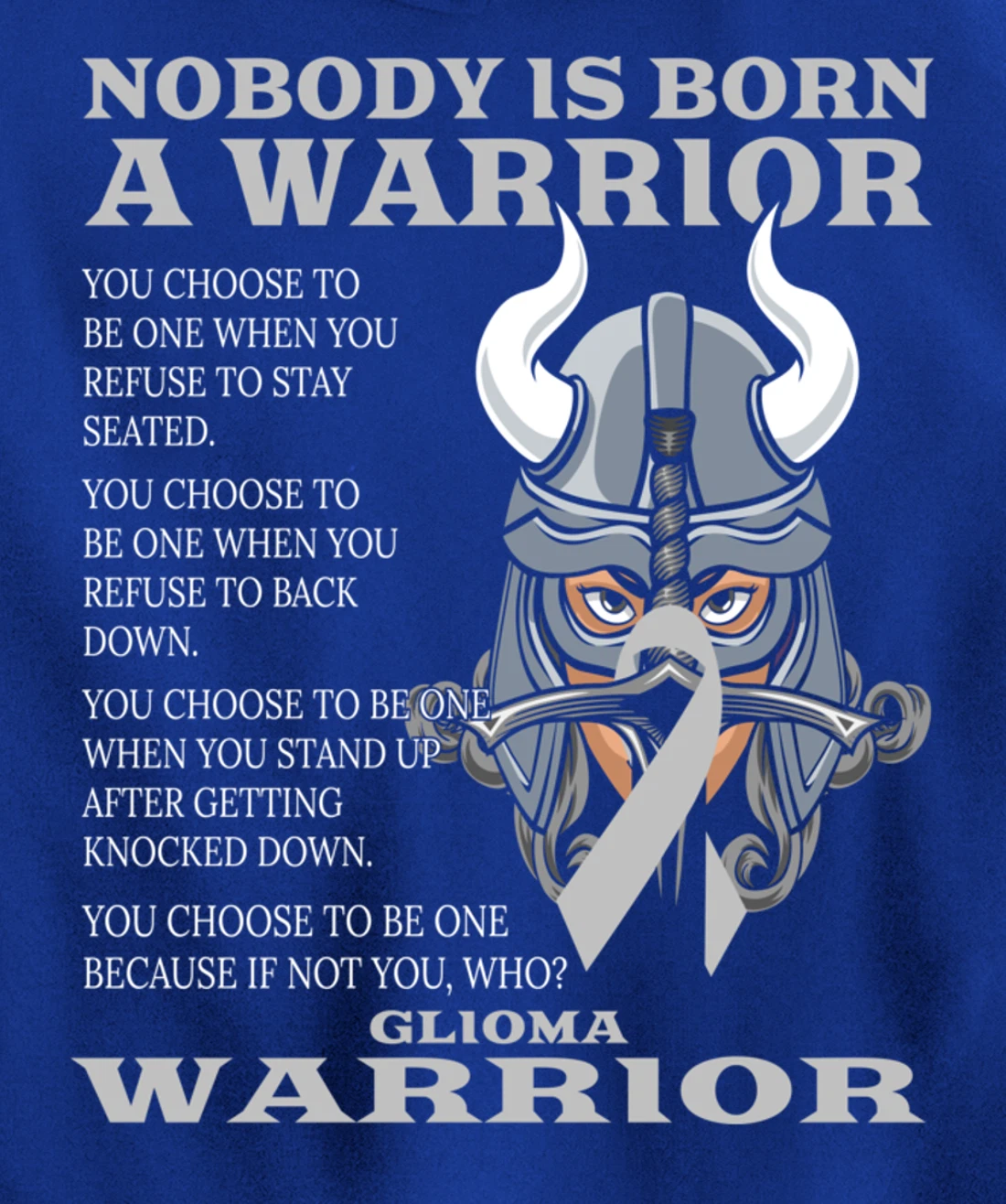 Glioma Awareness Brain Cancer Related Fighter Ribbon Pullover Hoodie