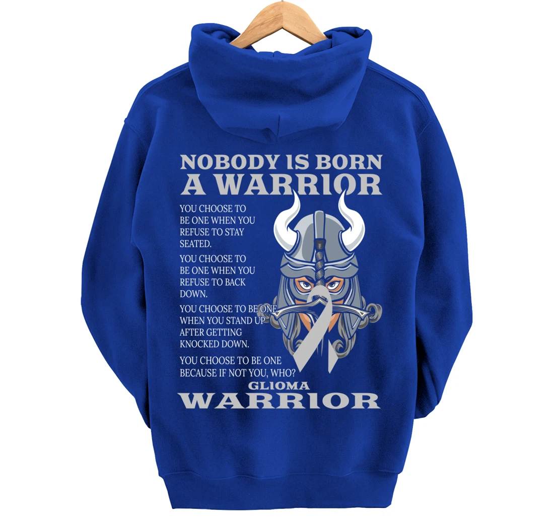 Glioma Awareness Brain Cancer Related Fighter Ribbon Pullover Hoodie