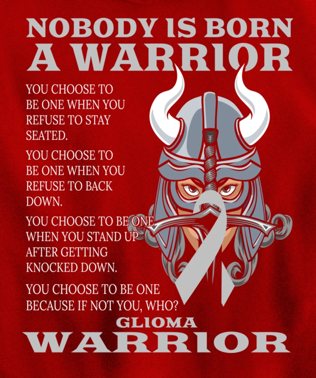 Glioma Awareness Brain Cancer Related Fighter Ribbon Pullover Hoodie