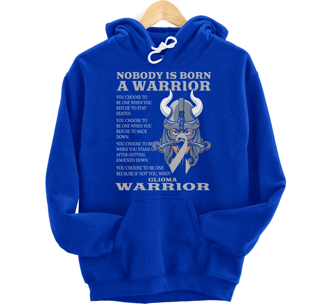 Glioma Awareness Brain Cancer Related Fighter Ribbon Pullover Hoodie