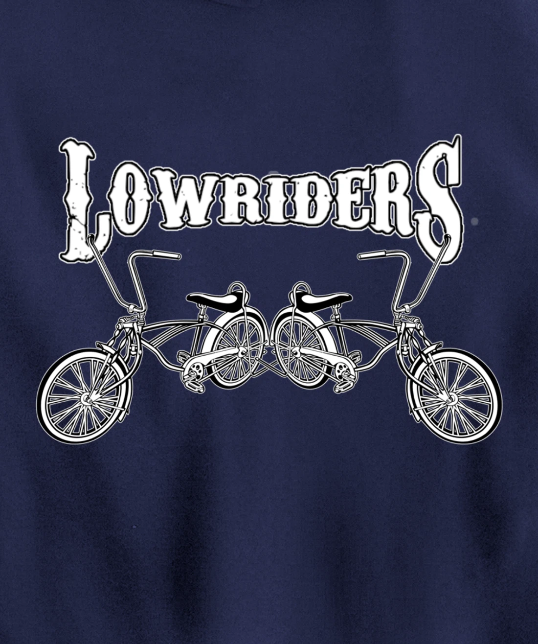 Mens Low Rider Bicycle. Chicano Cholo Cruising Lowrider Bike Pullover Hoodie