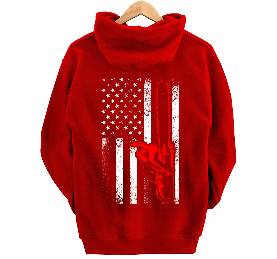 Funny Logger Arborist Gift Men Cool Lumberjack Woodworker Pullover Hoodie