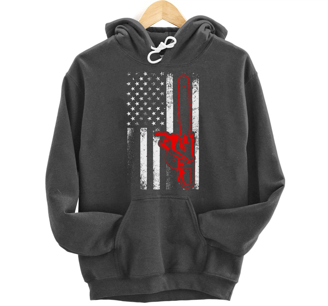 Funny Logger Arborist Gift Men Cool Lumberjack Woodworker Pullover Hoodie