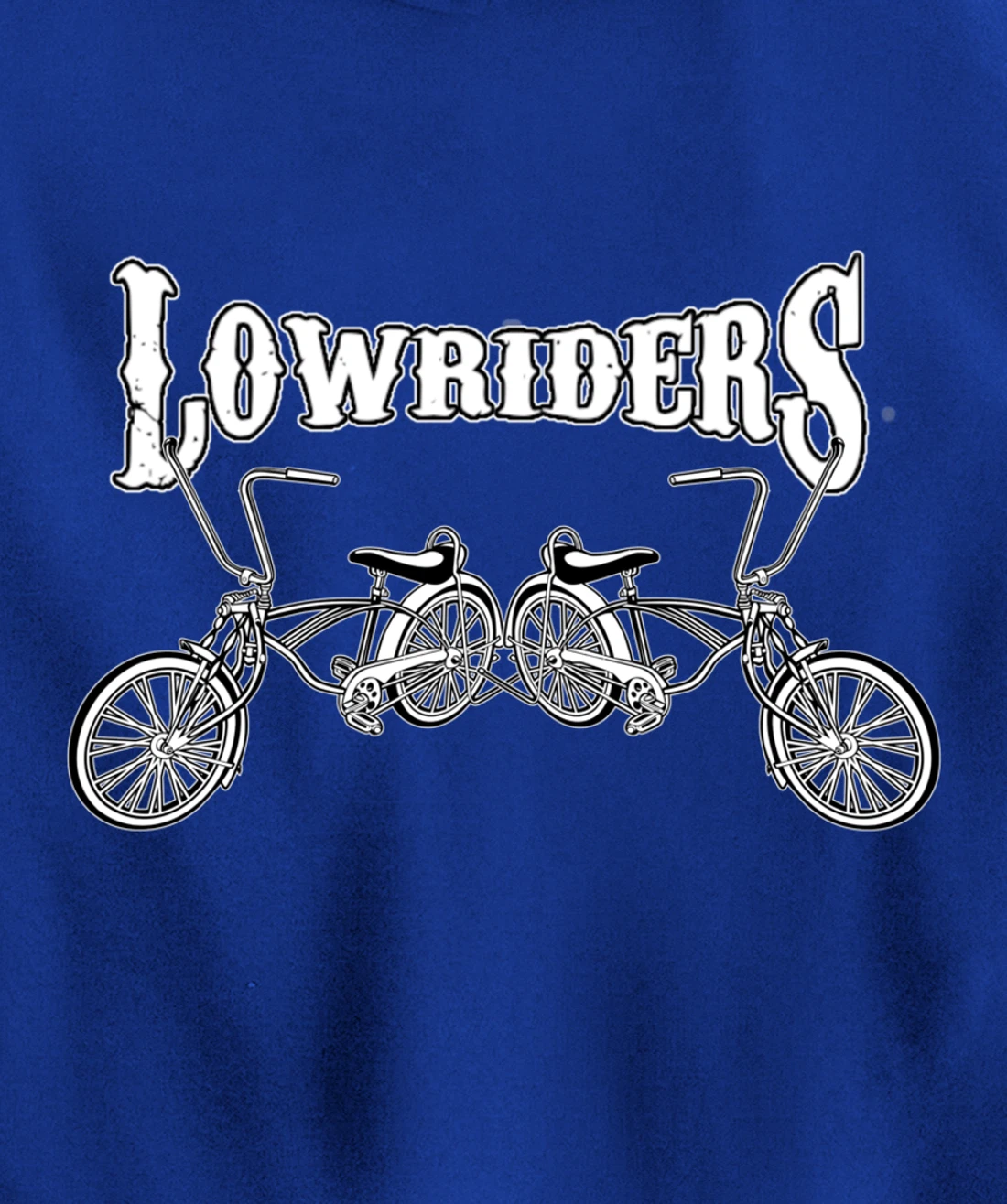 Mens Low Rider Bicycle. Chicano Cholo Cruising Lowrider Bike Pullover Hoodie