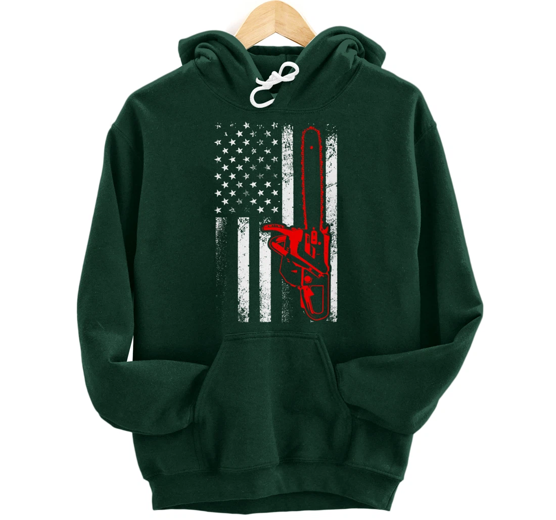 Funny Logger Arborist Gift Men Cool Lumberjack Woodworker Pullover Hoodie