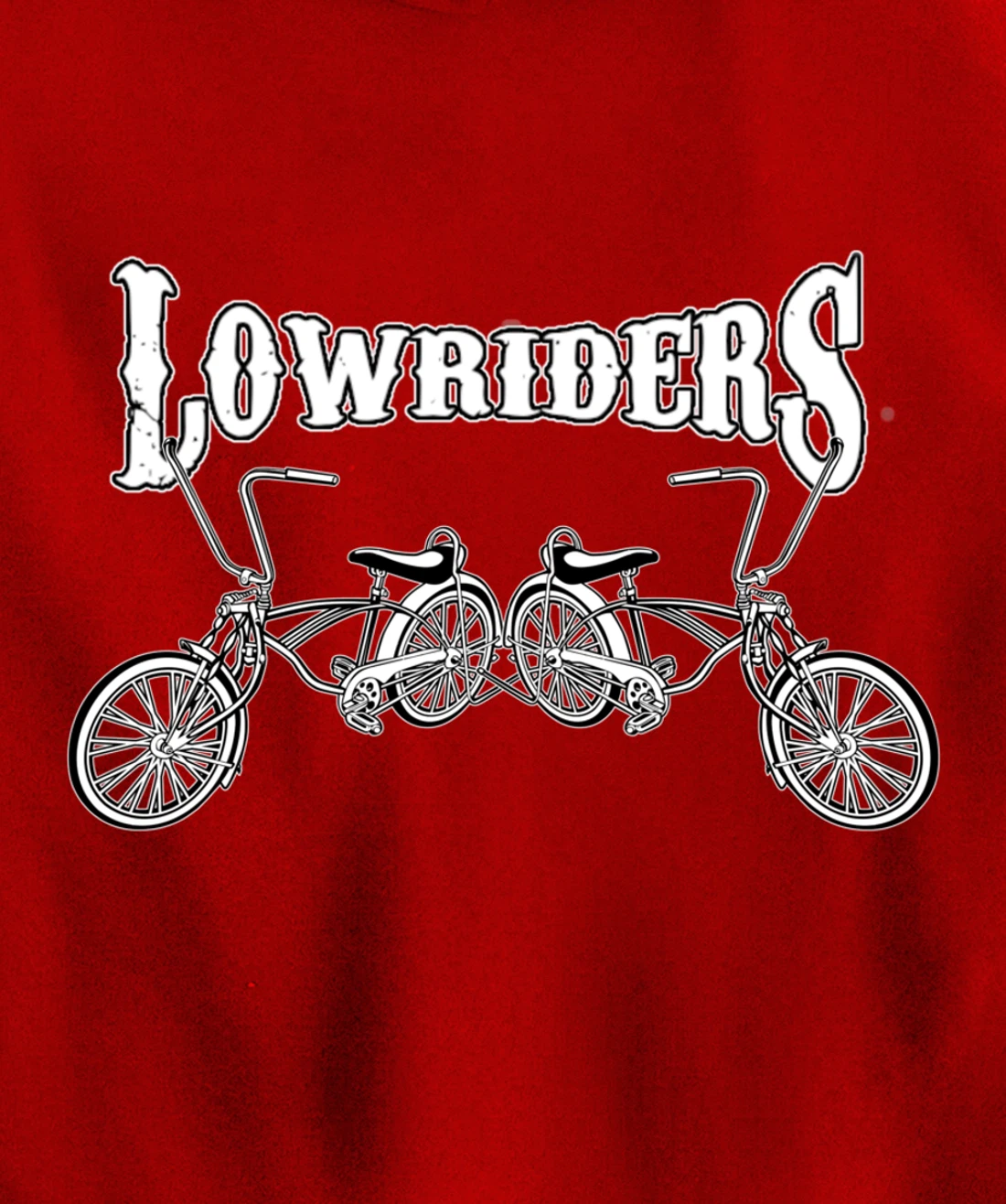 Mens Low Rider Bicycle. Chicano Cholo Cruising Lowrider Bike Pullover Hoodie