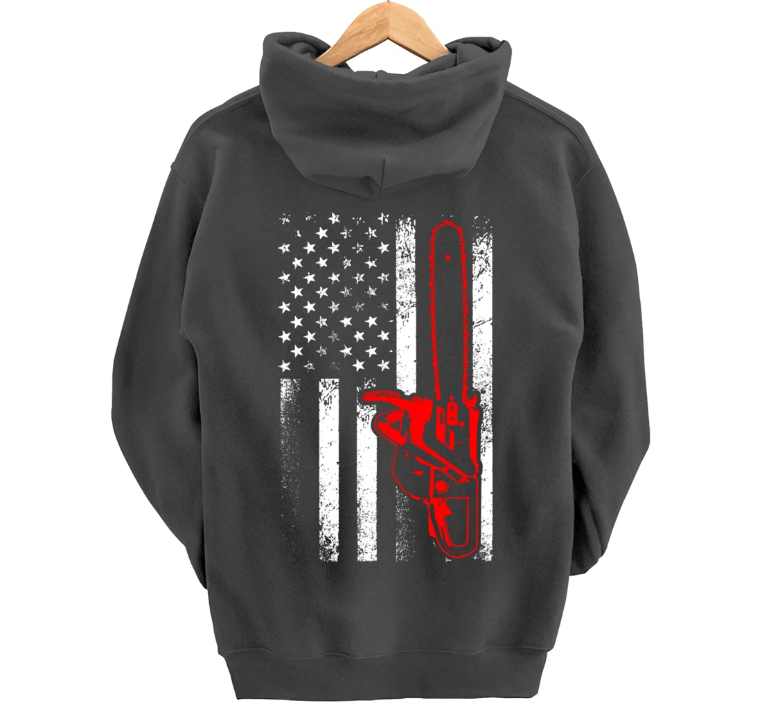 Funny Logger Arborist Gift Men Cool Lumberjack Woodworker Pullover Hoodie