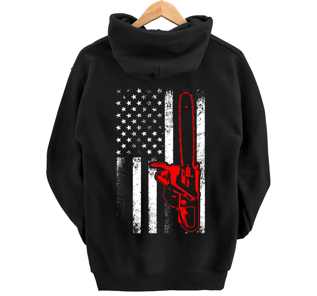 Funny Logger Arborist Gift Men Cool Lumberjack Woodworker Pullover Hoodie