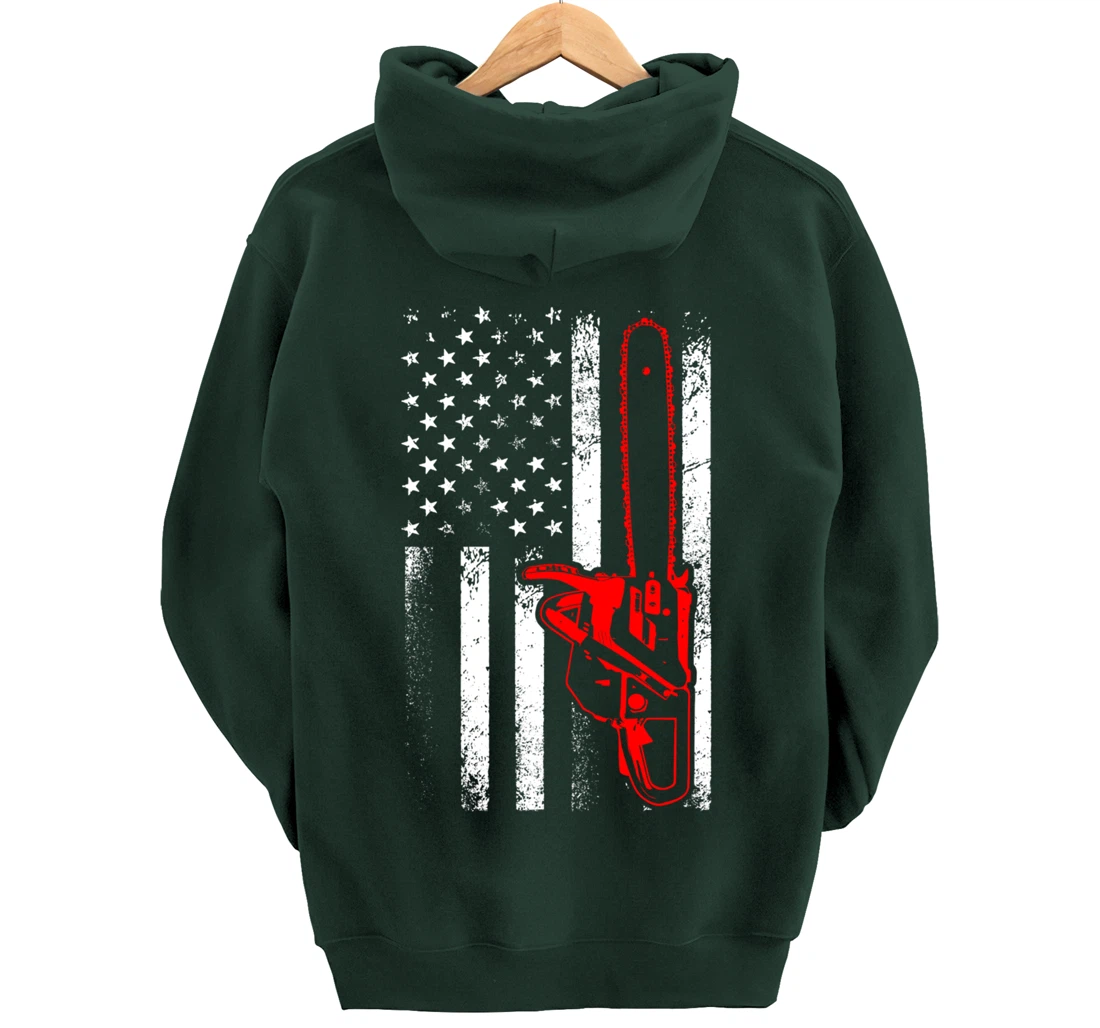 Funny Logger Arborist Gift Men Cool Lumberjack Woodworker Pullover Hoodie