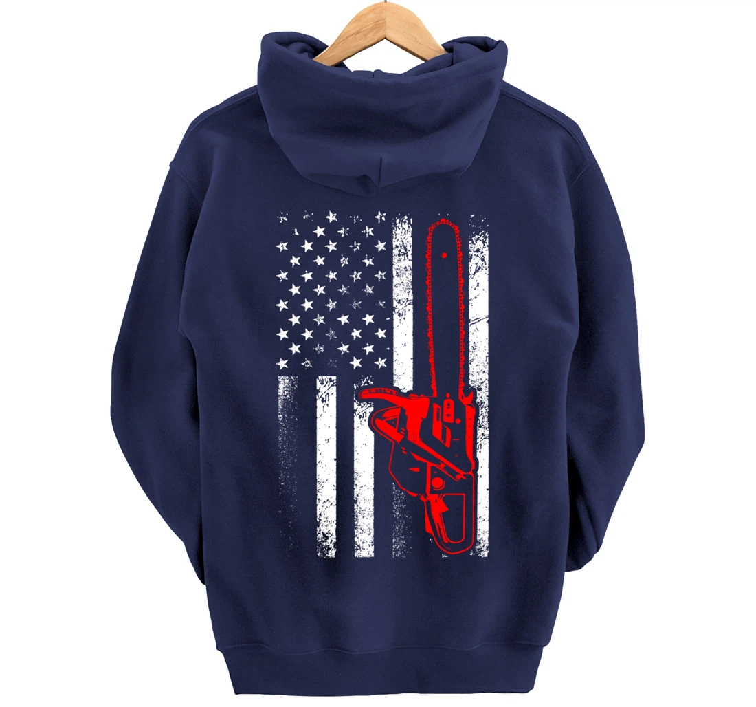 Funny Logger Arborist Gift Men Cool Lumberjack Woodworker Pullover Hoodie