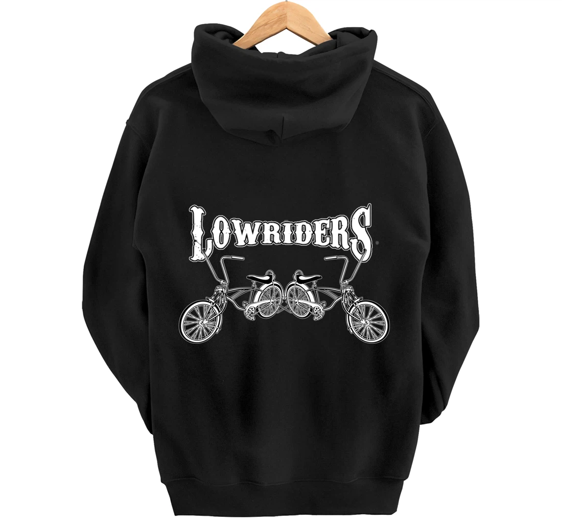 Mens Low Rider Bicycle. Chicano Cholo Cruising Lowrider Bike Pullover Hoodie