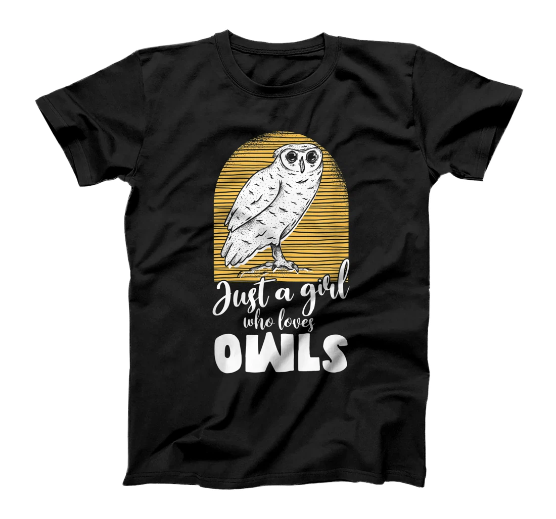 Just A Girl Who Loves Owls Bird Owner Bird Lover Gift T-Shirt