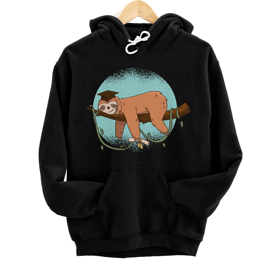 Sloth Graduate, Sloth High School or College Graduation Pullover Hoodie