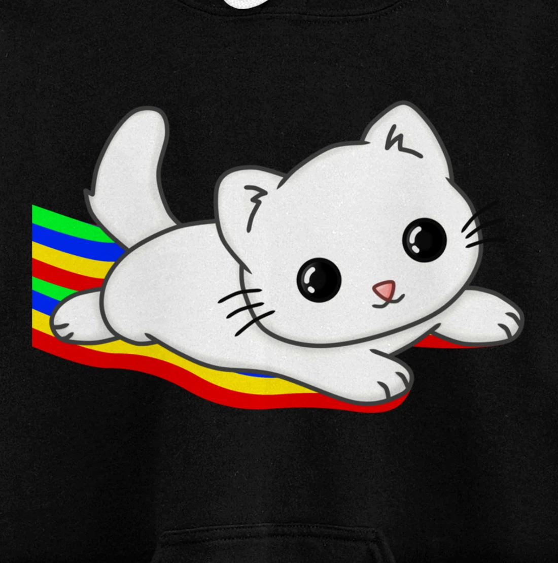 Sliding on a rainbow Cat Tee | Cat Lovers Pullover Hoodie