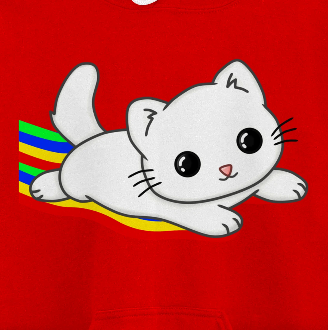 Sliding on a rainbow Cat Tee | Cat Lovers Pullover Hoodie