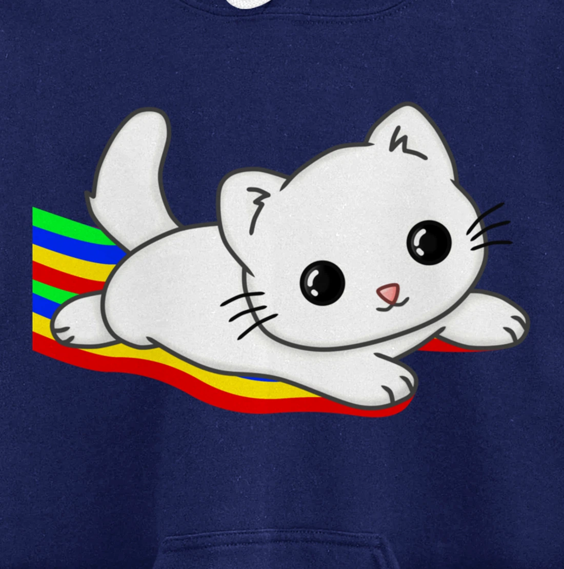 Sliding on a rainbow Cat Tee | Cat Lovers Pullover Hoodie