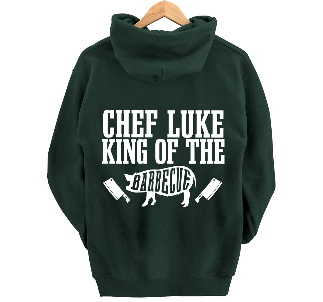 Chef Luke Is King of The Barbecue BBQ Grilling Master Pullover Hoodie