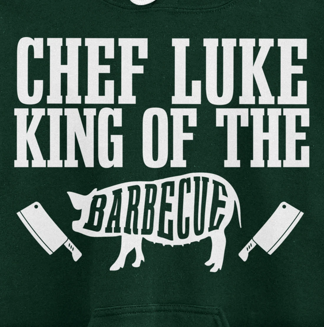 Chef Luke Is King of The Barbecue BBQ Grilling Master Pullover Hoodie