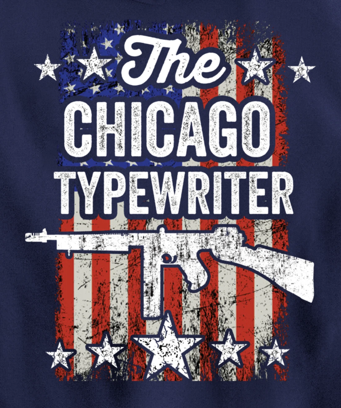 Chicago Typewriter Thompson Submachine 2nd Amendment Rights Pullover Hoodie