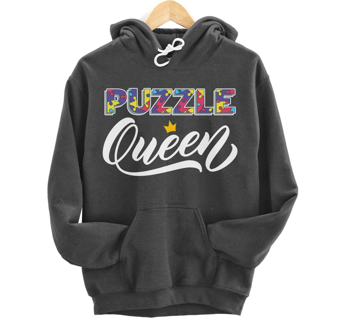 Puzzle Queen Shirt Funny Puzzleologist Lover Jigsaw Puzzle Pullover Hoodie