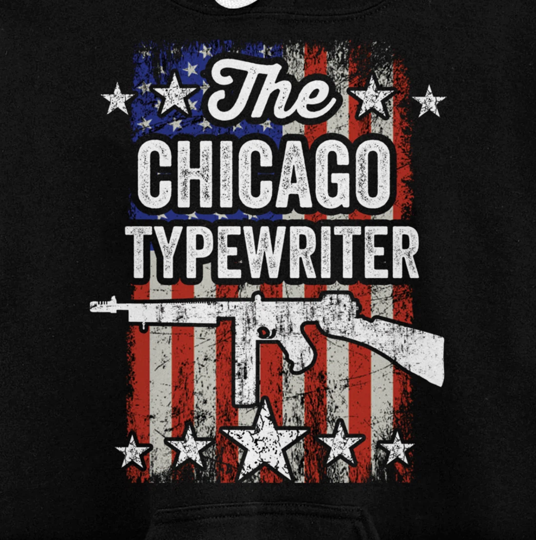 Chicago Typewriter Thompson Submachine 2nd Amendment Rights Pullover Hoodie