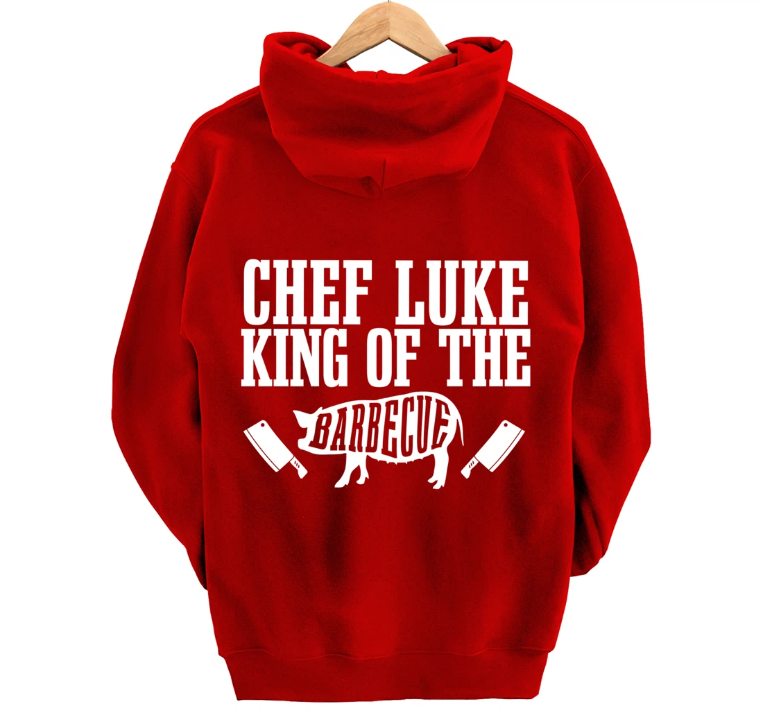 Chef Luke Is King of The Barbecue BBQ Grilling Master Pullover Hoodie