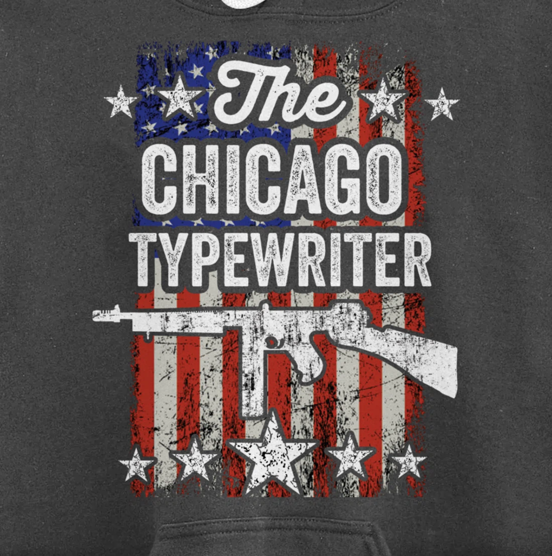 Chicago Typewriter Thompson Submachine 2nd Amendment Rights Pullover Hoodie