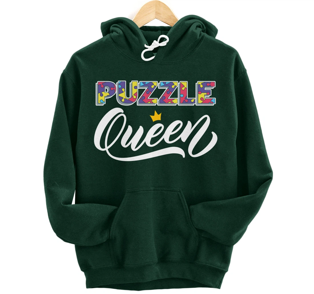 Puzzle Queen Shirt Funny Puzzleologist Lover Jigsaw Puzzle Pullover Hoodie