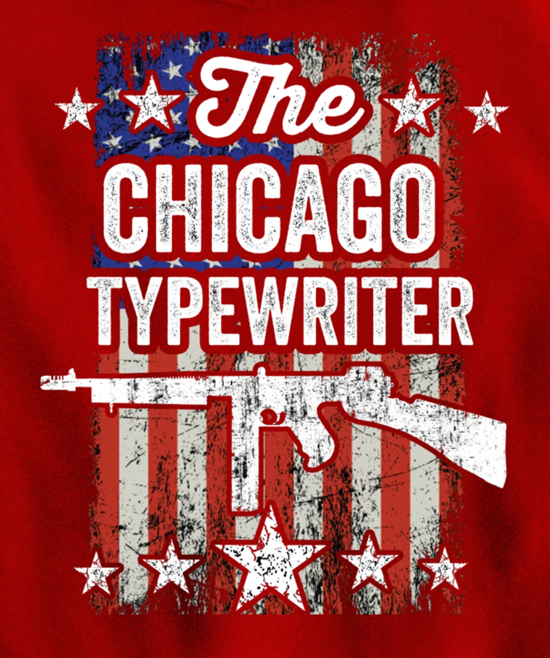 Chicago Typewriter Thompson Submachine 2nd Amendment Rights Pullover Hoodie
