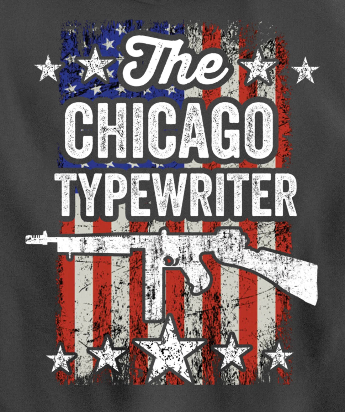 Chicago Typewriter Thompson Submachine 2nd Amendment Rights Pullover Hoodie