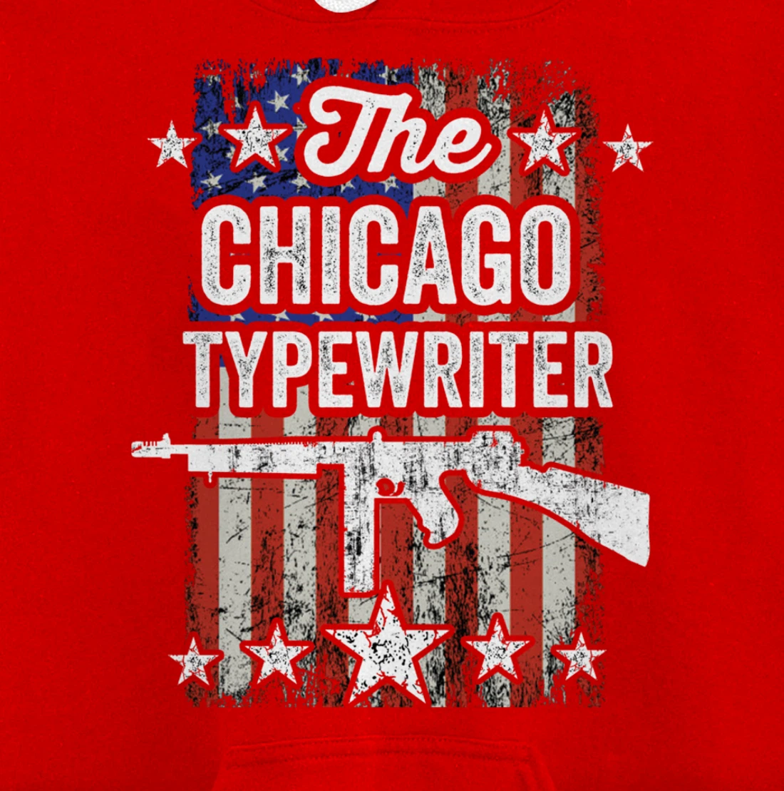 Chicago Typewriter Thompson Submachine 2nd Amendment Rights Pullover Hoodie