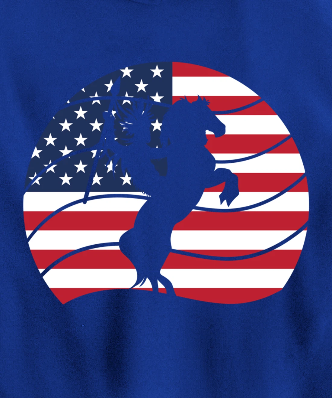 Patriotic Indigenous Horseback Rider US Flag Native American Pullover Hoodie