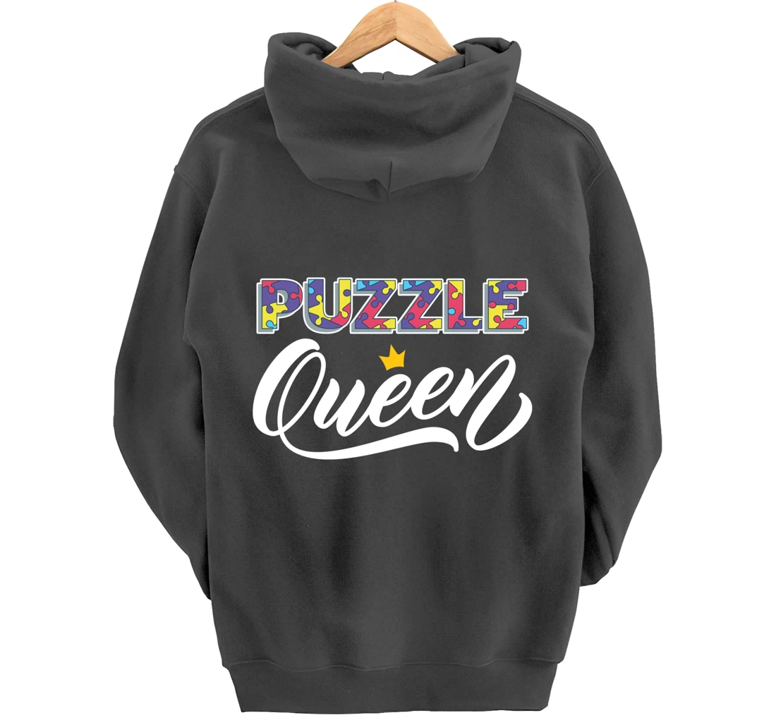 Puzzle Queen Shirt Funny Puzzleologist Lover Jigsaw Puzzle Pullover Hoodie