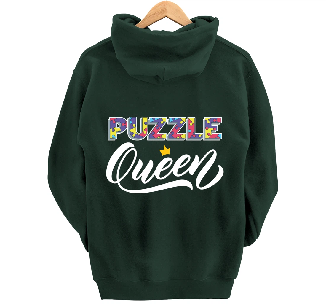 Puzzle Queen Shirt Funny Puzzleologist Lover Jigsaw Puzzle Pullover Hoodie