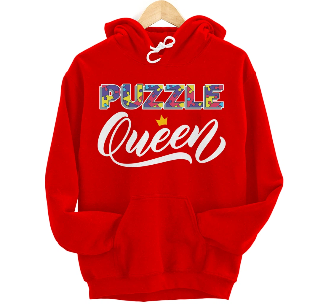 Puzzle Queen Shirt Funny Puzzleologist Lover Jigsaw Puzzle Pullover Hoodie