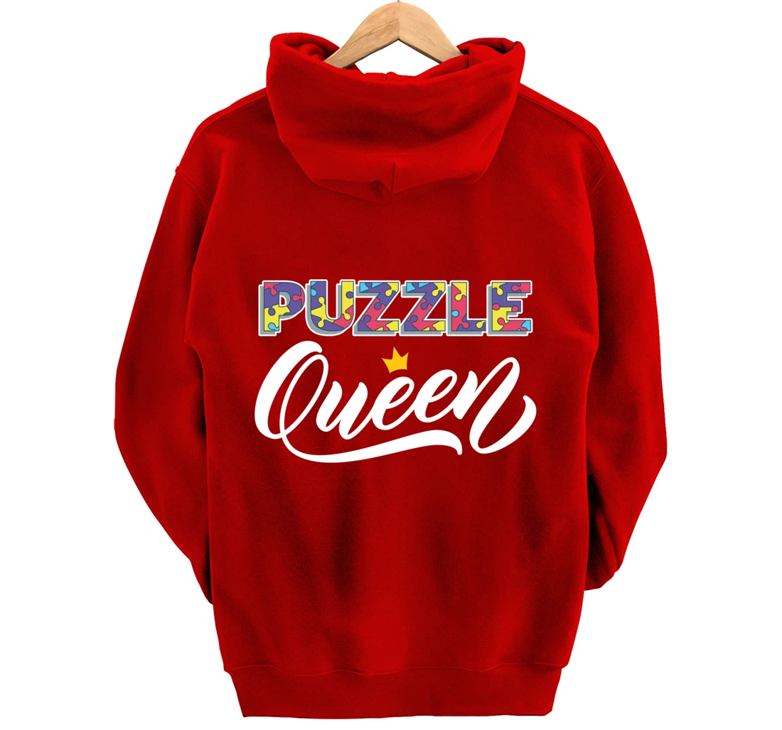Puzzle Queen Shirt Funny Puzzleologist Lover Jigsaw Puzzle Pullover Hoodie