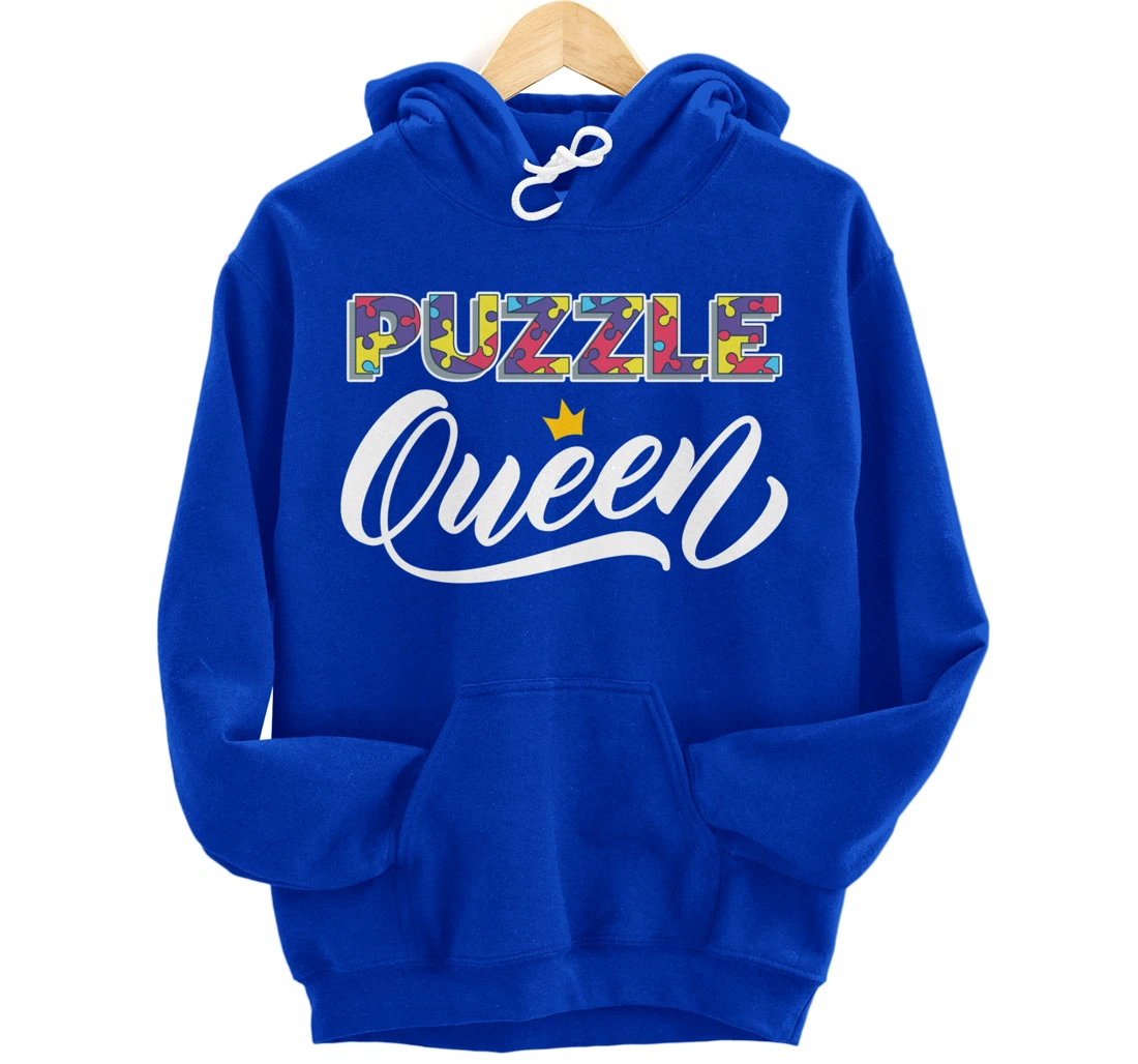 Puzzle Queen Shirt Funny Puzzleologist Lover Jigsaw Puzzle Pullover Hoodie