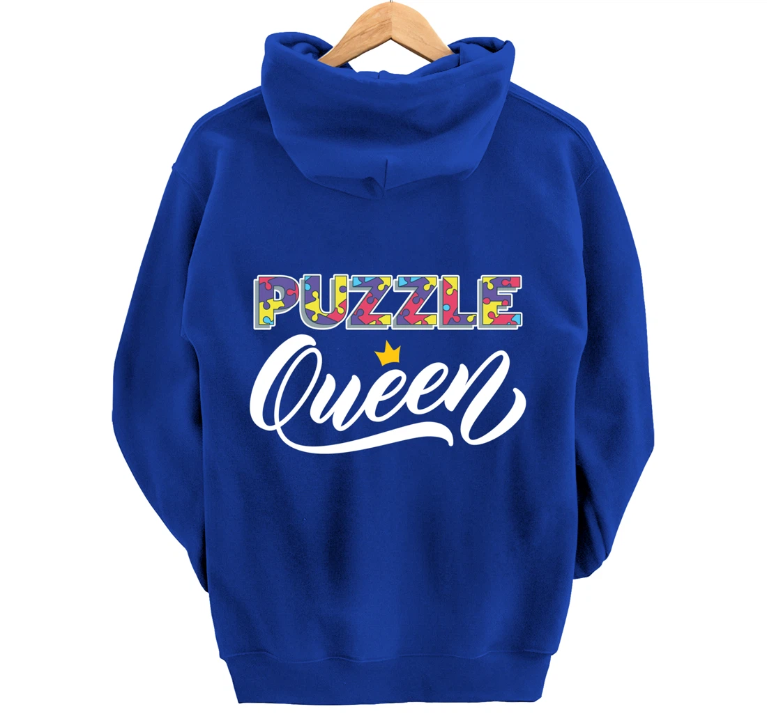 Puzzle Queen Shirt Funny Puzzleologist Lover Jigsaw Puzzle Pullover Hoodie