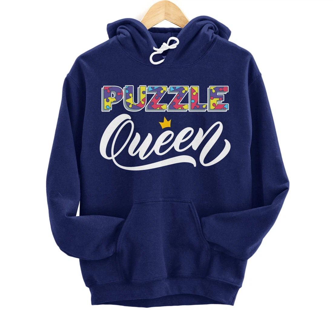 Puzzle Queen Shirt Funny Puzzleologist Lover Jigsaw Puzzle Pullover Hoodie
