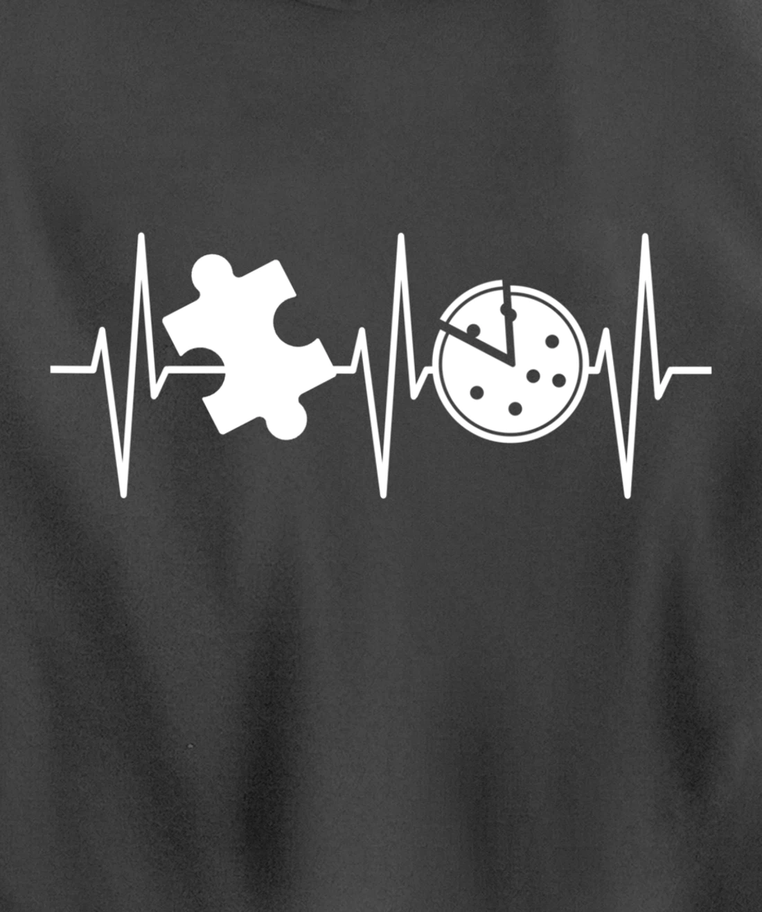 Jigsaw Puzzle Shirt Pizza Lover Heartbeat Funny Puzzle Lover Pullover Hoodie