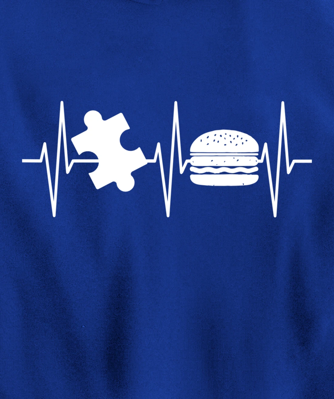 Jigsaw Puzzle Shirt Burger Lover Heartbeat Funny Puzzle Pullover Hoodie